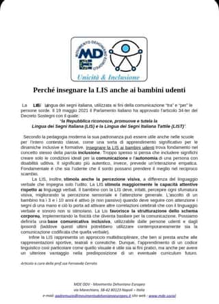 MDE  MOVIMENTO DEHONIANO EUROPEO ODV