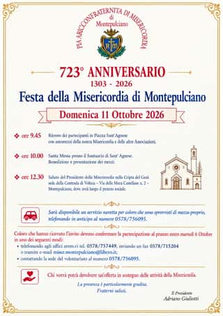 PIA ARCICONFRATERNITA  DI MISERICORDIA DI MONTEPULCIANO ODV