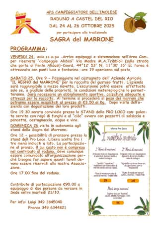 ASSOCIAZIONE DI PROMOZIONE SOCIALE CAMPEGGIATORI DELL'IMOLESE