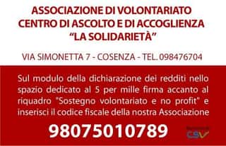 CENTRO DI ASCOLTO E DI ACCOGLIENZA LA SOLIDARIETA' ODV