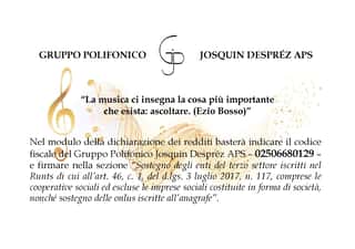 GRUPPO POLIFONICO JOSQUIN DESPREZ APS