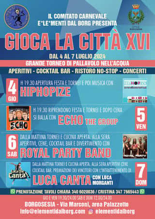 ASSOCIAZIONE COMITATO CARNEVALE E*LE*MENTI DAL BORG APS