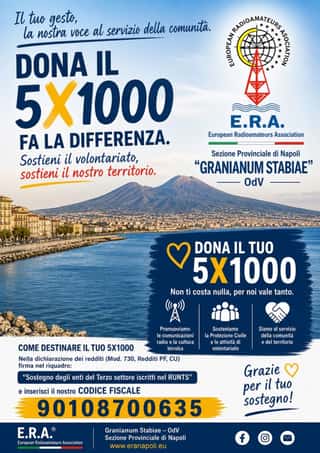 E.R.A. EUROPEAN RADIOAMATEURS ASSOCIATION SEZIONE PROVINCIALE DI NAPOLI 'GRANIANUM STABIAE' ODV