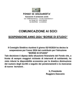FONDO DI SOLIDARIETA APS