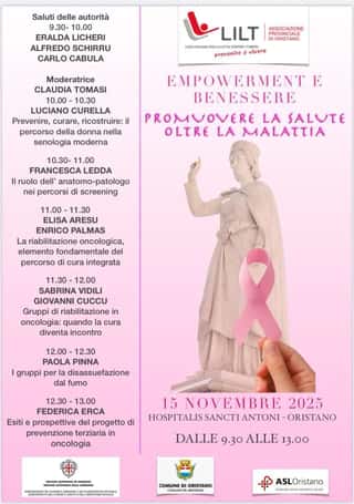 LEGA ITALIANA PER LA LOTTA CONTRO I TUMORI - ASSOCIAZIONE PROVINCIALE DI ORISTANO ODV