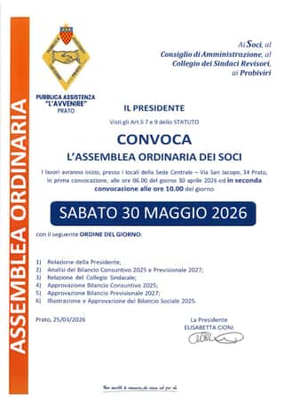 PUBBLICA ASSISTENZA L'AVVENIRE ODV