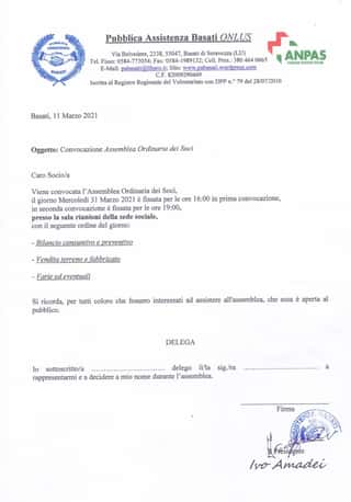 PUBBLICA ASSISTENZA BASATI ODV