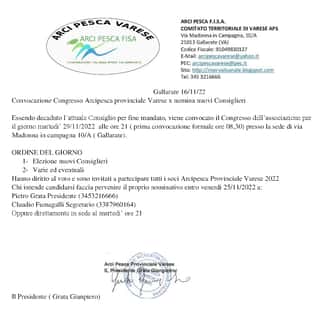ARCI PESCA F.I.S.A. COMITATO TERRITORIALE DI VARESE APS