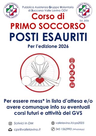 PUBBLICA ASSISTENZA GRUPPO VOLONTARIO DI SOCCORSO VALLE LAVINO ODV