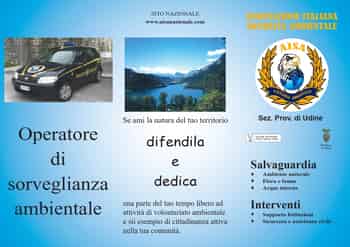 Immagine di ASSOCIAZIONE ITALIANA SICUREZZA AMBIENTALE - A.I.S.A. - SEZIONE REGIONALE FRIULI VENEZIA GIULIA - ORGANIZZAZIONE DI VOLONTARIATO