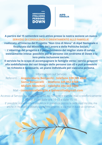 Immagine di AIPD ASSOCIAZIONE ITALIANA PERSONE DOWN SEZIONE DELLA VERSILIA ODV