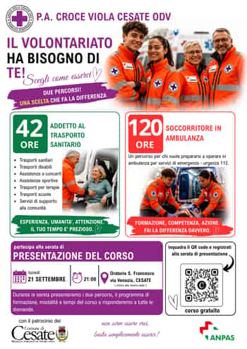 Immagine di PUBBLICA ASSISTENZA CROCE VIOLA CESATE - ORGANIZZAZIONE DI VOLONTARIATO - ODV