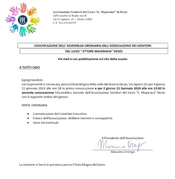 Immagine di ASSOCIAZIONE GENITORI DEL LICEO 'E.MAJORANA' DESIO - APS