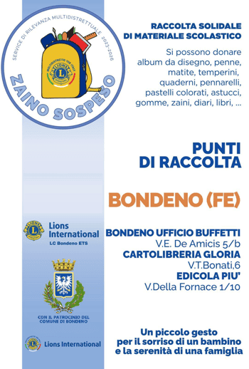 Immagine di LIONS CLUB BONDENO ENTE DEL TERZO SETTORE