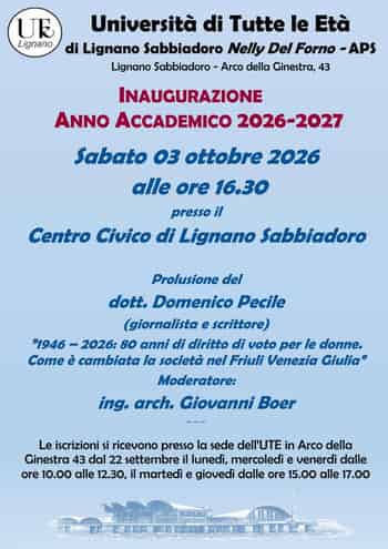 Immagine di UNIVERSITA' DI TUTTE LE ETA' DI LIGNANO SABBIADORO NELLY DEL FORNO - APS