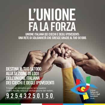 Immagine di UNIONE ITALIANA DEI CIECHI E DEGLI IPOVEDENTI - SEZIONE TERRITORIALE DI LODI ETS - APS