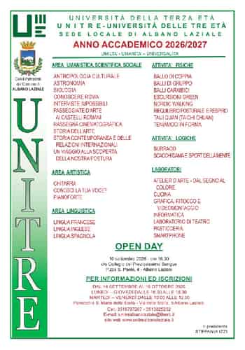 Immagine di UNIVERSITA' DELLA TERZA ETA' -SEDE DI ALBANO LAZIALE -APS