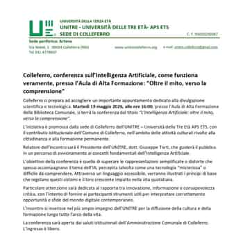 Immagine di UNIVERSITA DELLA TERZA ETA UNITRE    UNIVERSITA'  DELLE  TRE  ETA'  APS    SEDE DI COLLEFERRO