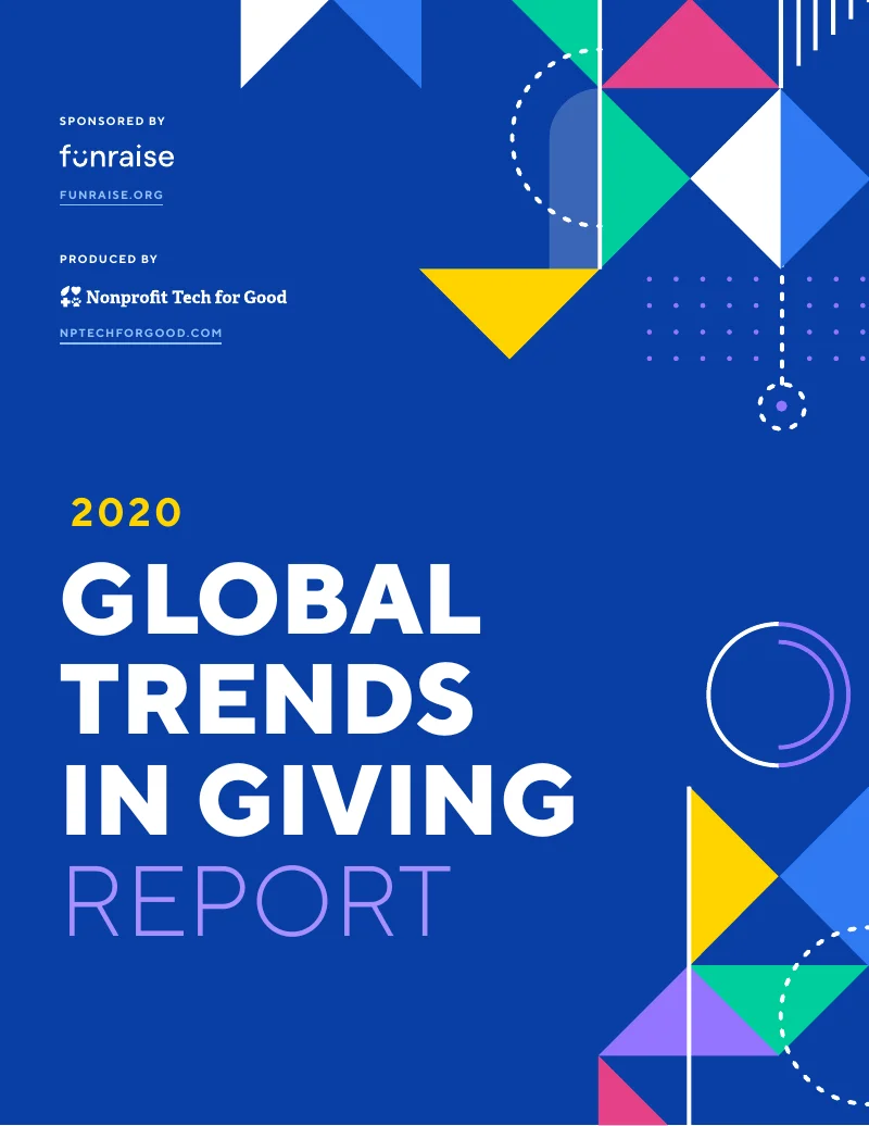 La copertina del Global Trends in Giving Report 2020